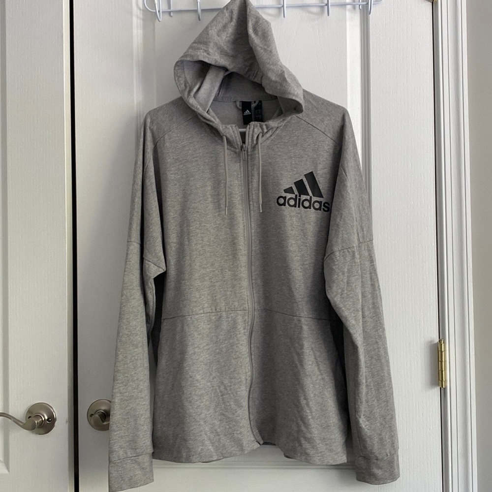 ADIDAS ADULT XL ZIPPER HOODIE